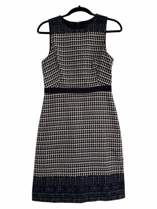J. Crew Dresses & Skirts - J.Crew Tweed Sheath Dress Womens 4 Navy White Cotton Sleeveless Work Career